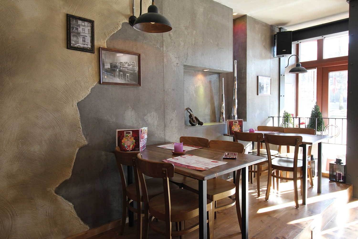 LightBeton-Oberfläche im Sausalitos Restaurant